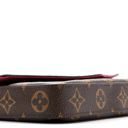 Louis Vuitton Monogram Pochette Felicie Chain Wallet Fuchsia 10 of 13