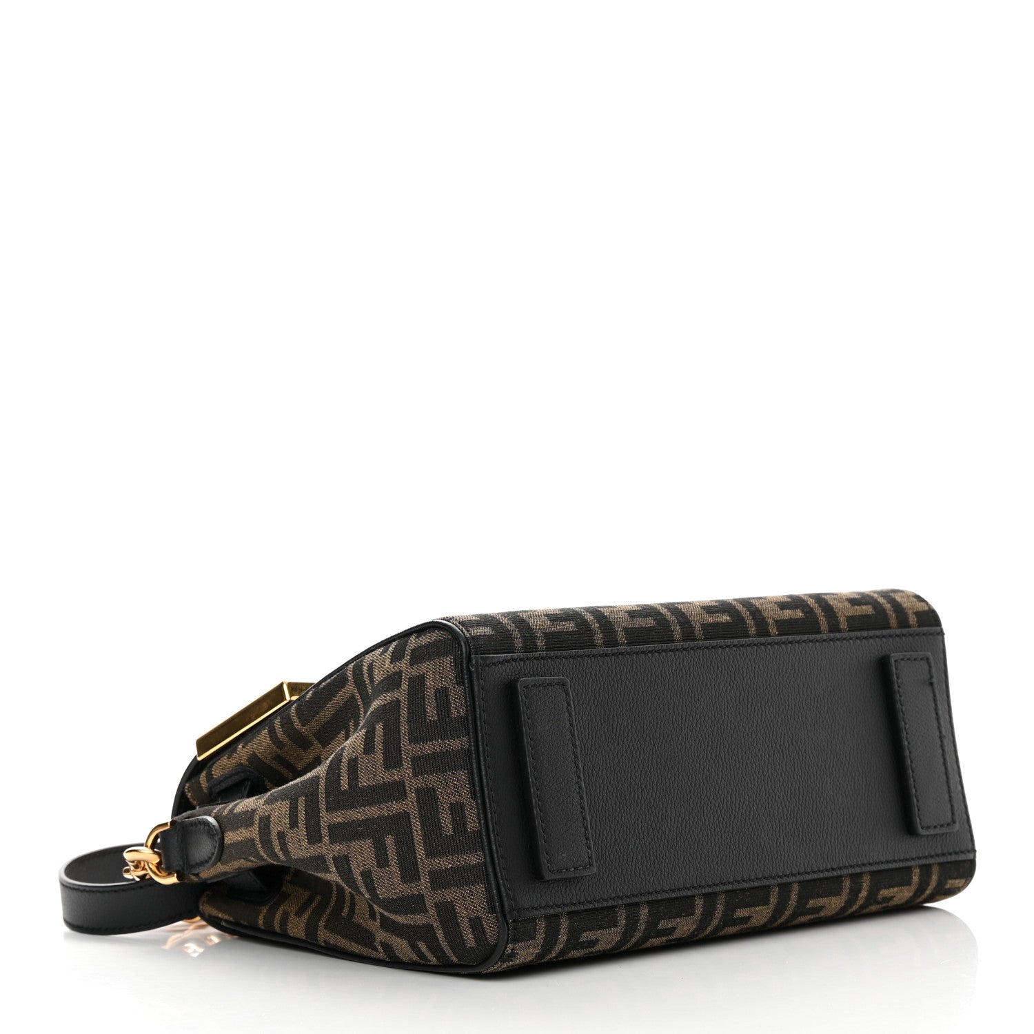 Versace X FENDI Grained Calfskin Fendace Medium La Medusa Top Handle Bag Black Brown 4 of 12
