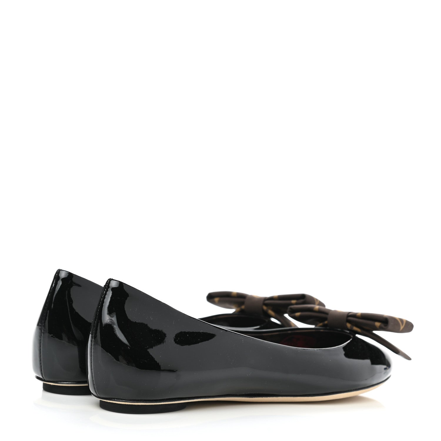 Louis Vuitton Patent Monogram Nylon Bow Popi Ballerina Flats 35 Black 4 of 9
