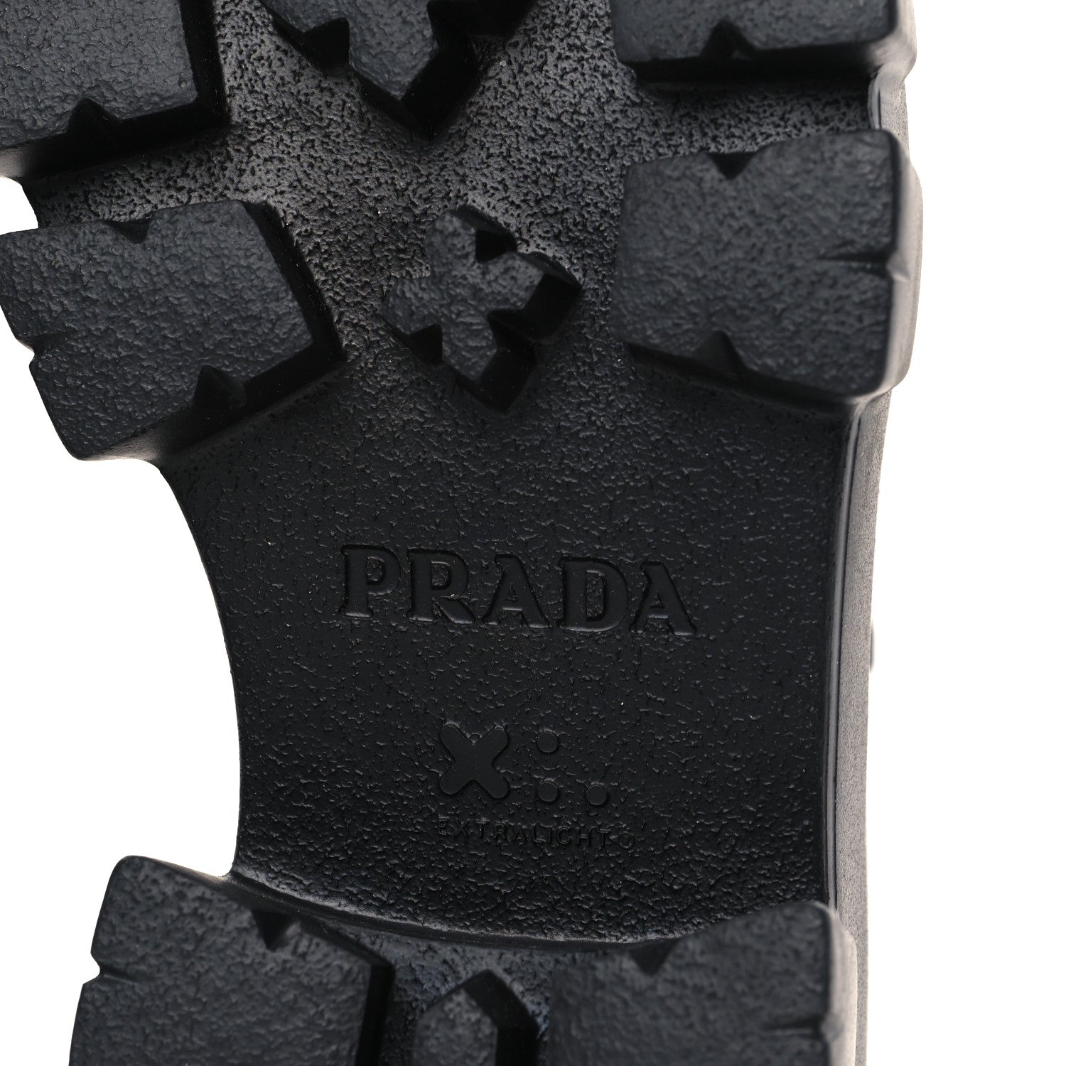 Prada Spazzolato Rois Metal Triangle Logo Monolith 55mm Loafers 37.5 Black 6 of 8