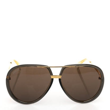 Gucci Aviator Sunglasses GG0904S Gold 2 of 9