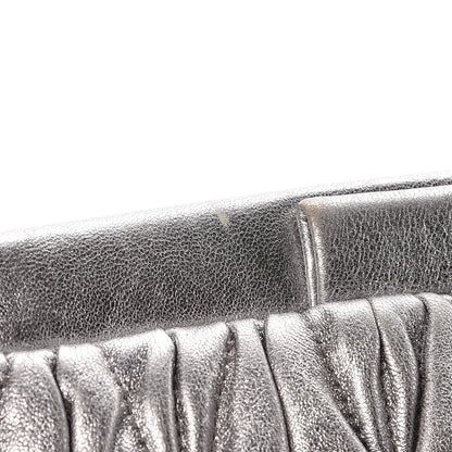 Miu Miu Metallic Nappa Matelasse Clutch Cromo 14 of 14