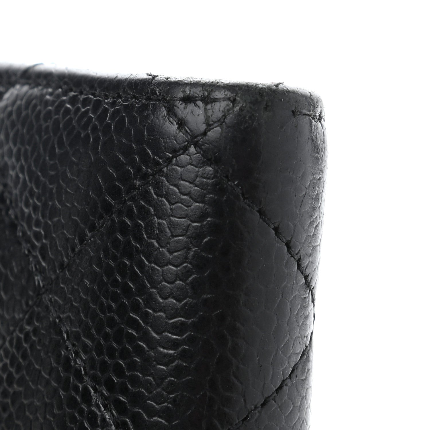 Chanel Caviar Quilted Large Gusset Flap Wallet Black 11 of 17