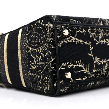 Christian Dior Toile de Jouy Embroidered Medium Lady D-Lite Black 7 of 10