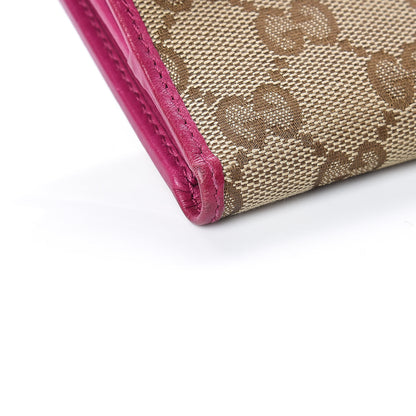 Gucci Monogram Dice French Flap Wallet Fuchsia 9 of 14