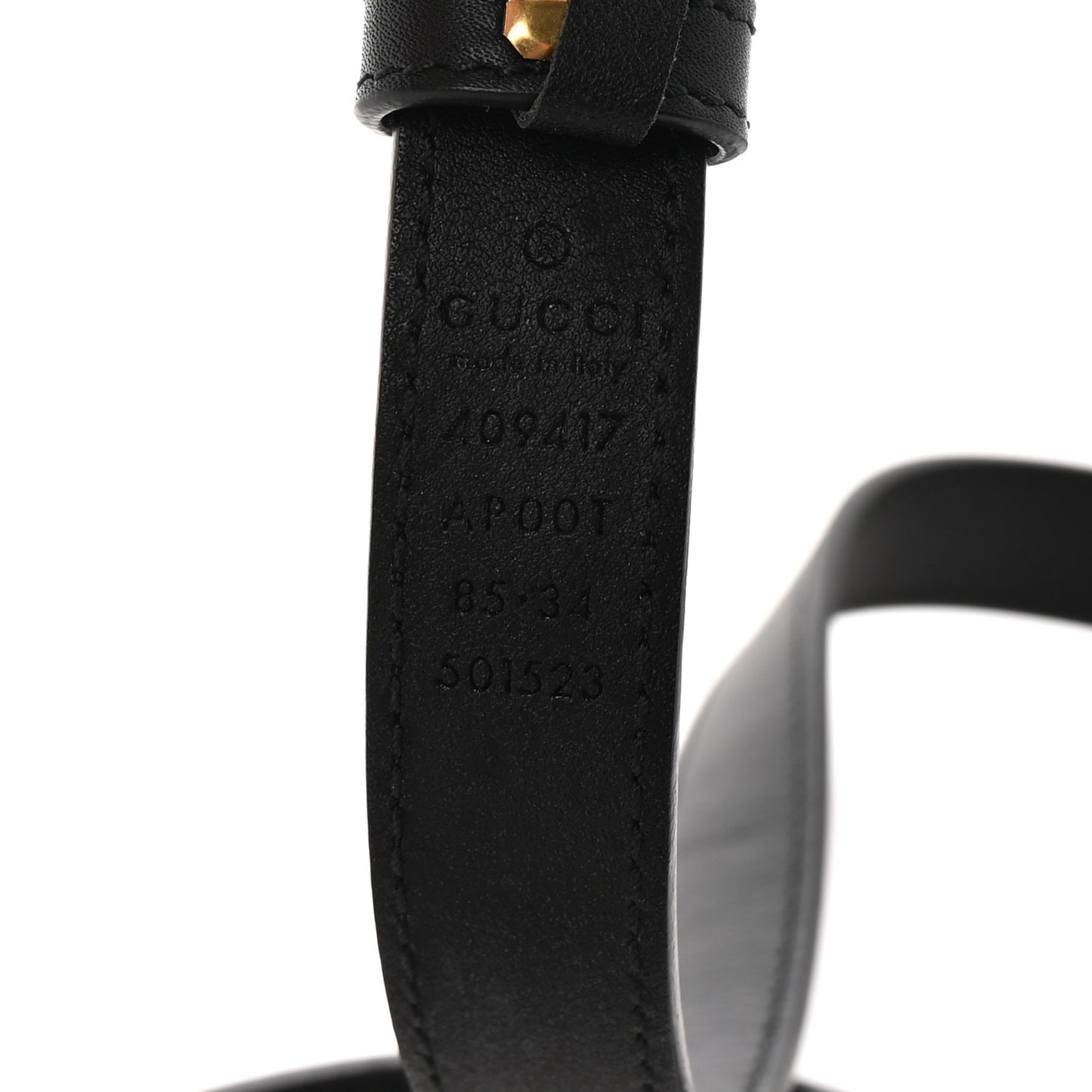 Calfskin Double G 20mm Belt 85 34 Black