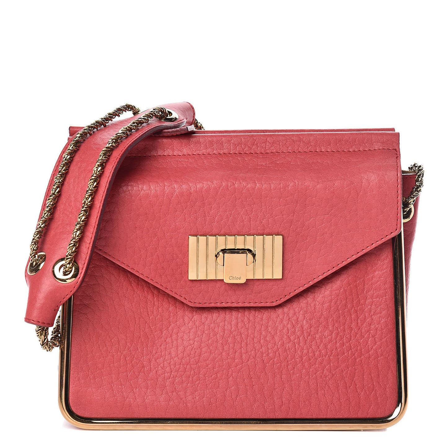Grained Calfskin Sally Flap Bag Red