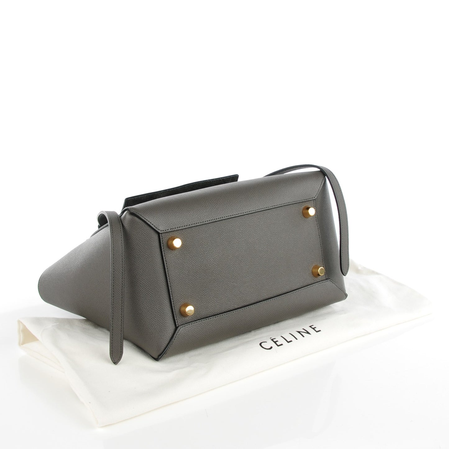 Grained Calfskin Mini Belt Bag Grey