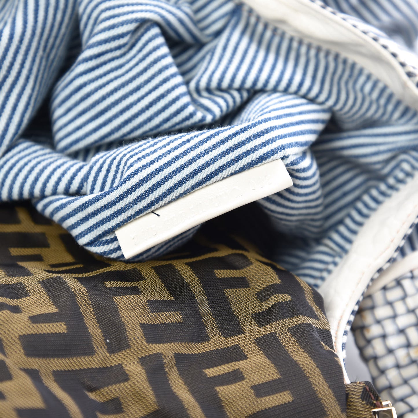 Denim Fur Striped Spy Blue