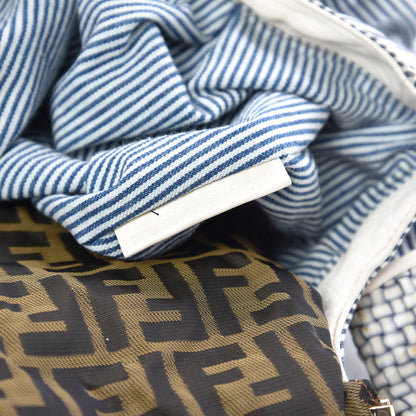 Fendi Denim Fur Striped Spy Blue 7 of 13