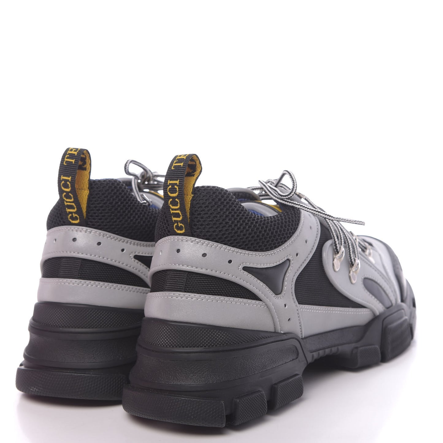 X SEGA Mesh Technical Canvas Calfskin Reflective Mens Flashtrek Sneakers 11 Silver Black