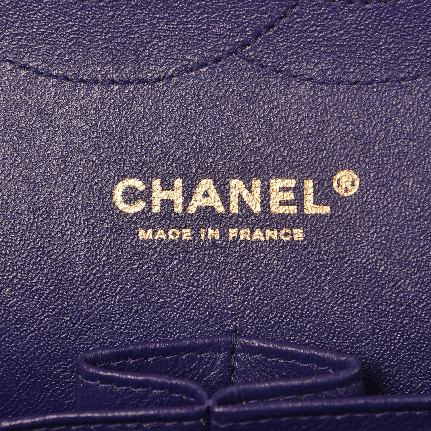 Chanel Lambskin Chevron Quilted Jumbo Double Flap Blue 6 of 9