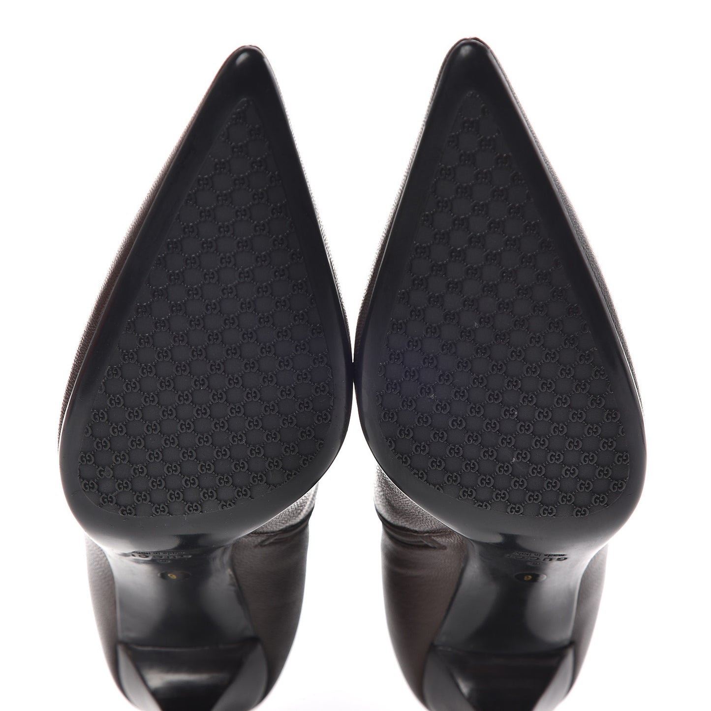 Grained Calfskin Pointed Toe Bootie 9 Brown
