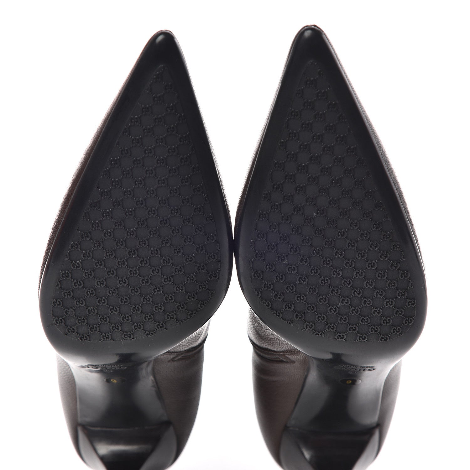 Gucci Grained Calfskin Pointed Toe Bootie 9 Brown 11 of 12