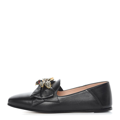 Gucci Calfskin Bow Ballet Flats 35 Black 1 of 8