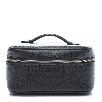 Chanel Caviar CC Vanity Cosmetic Case Black 1 of 13
