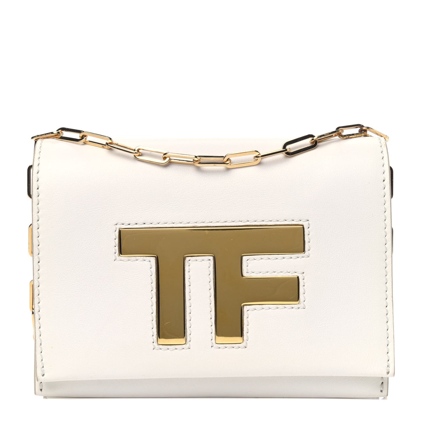 Calfskin Icon Disco Bag White