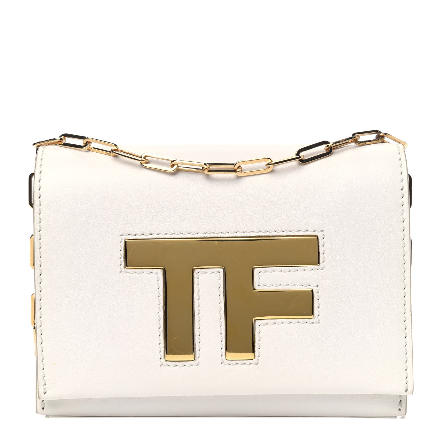 Tom Ford Calfskin Icon Disco Bag White 1 of 6