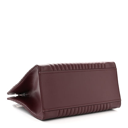 Prada Soft Calfskin Impunture Diagramme Tote Granato 4 of 11