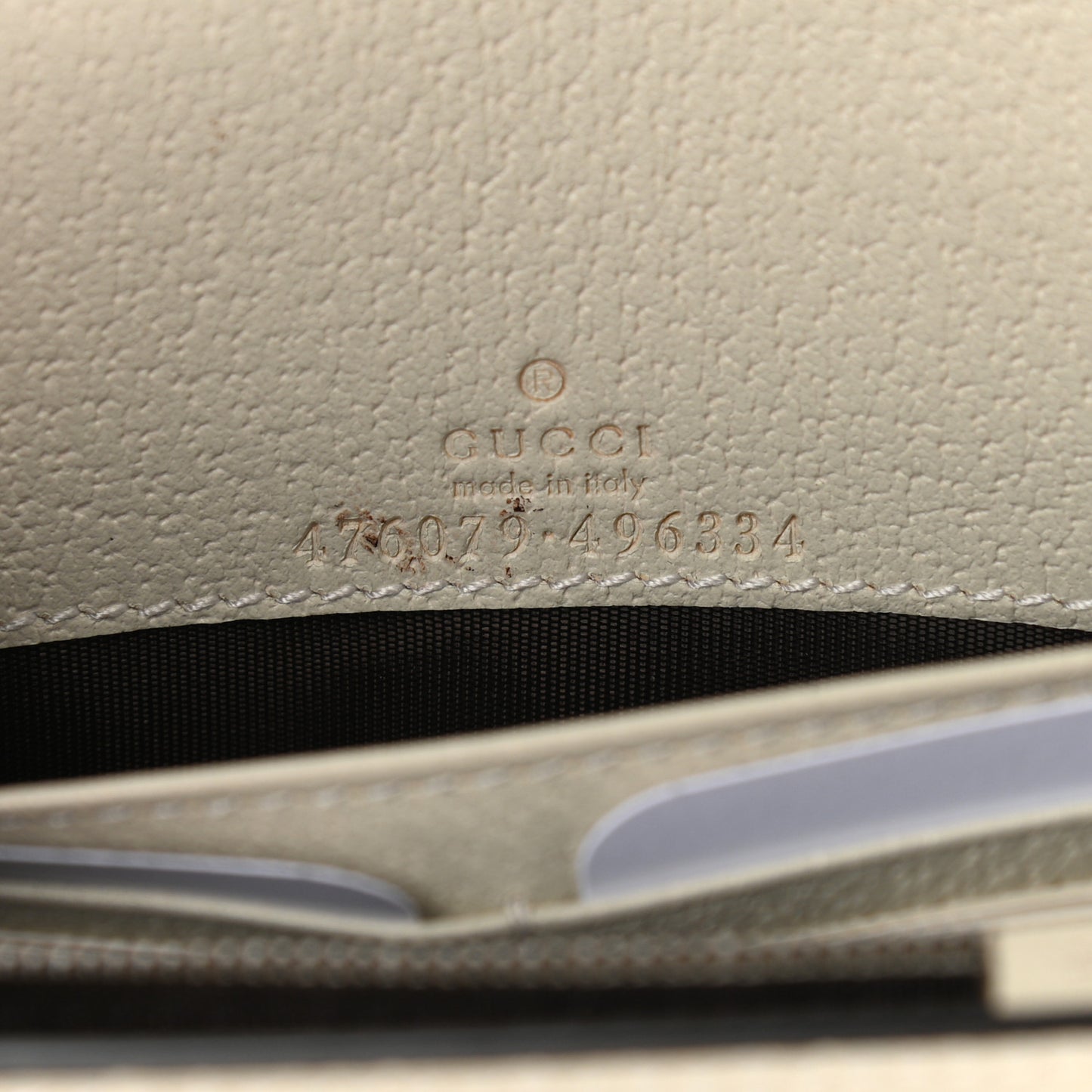 GG Supreme Monogram Web Queen Margaret Chain Wallet White