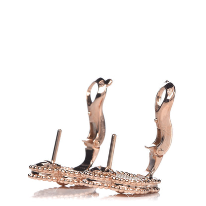 Van Cleef & Arpels 18K Rose Gold Vintage Alhambra Earrings 3 of 5