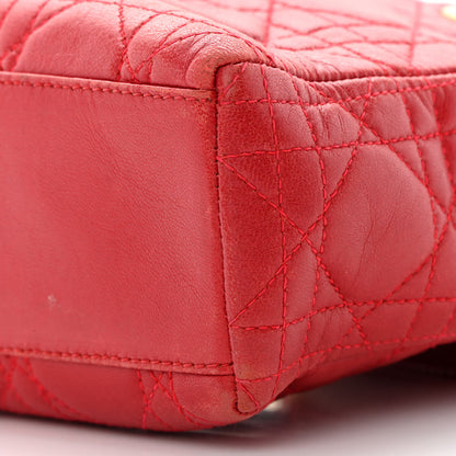 Christian Dior Lambskin Cannage Mini Lady Dior Red 10 of 18