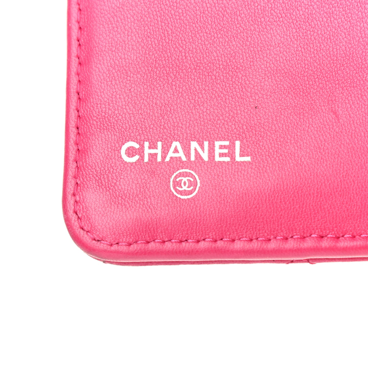 Lambskin Quilted Yen Wallet Fuchsia