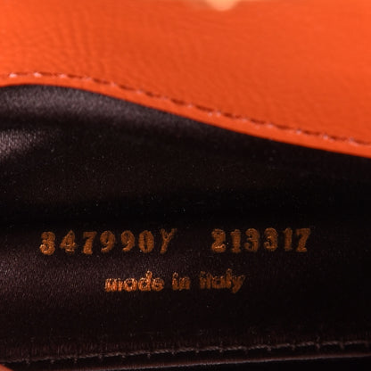 Saint Laurent Textured Patent Monogram Large Belle De Jour Clutch Orange 7 of 11