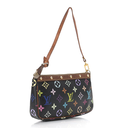 Louis Vuitton Monogram Multicolor Pochette Accessories Black 3 of 11