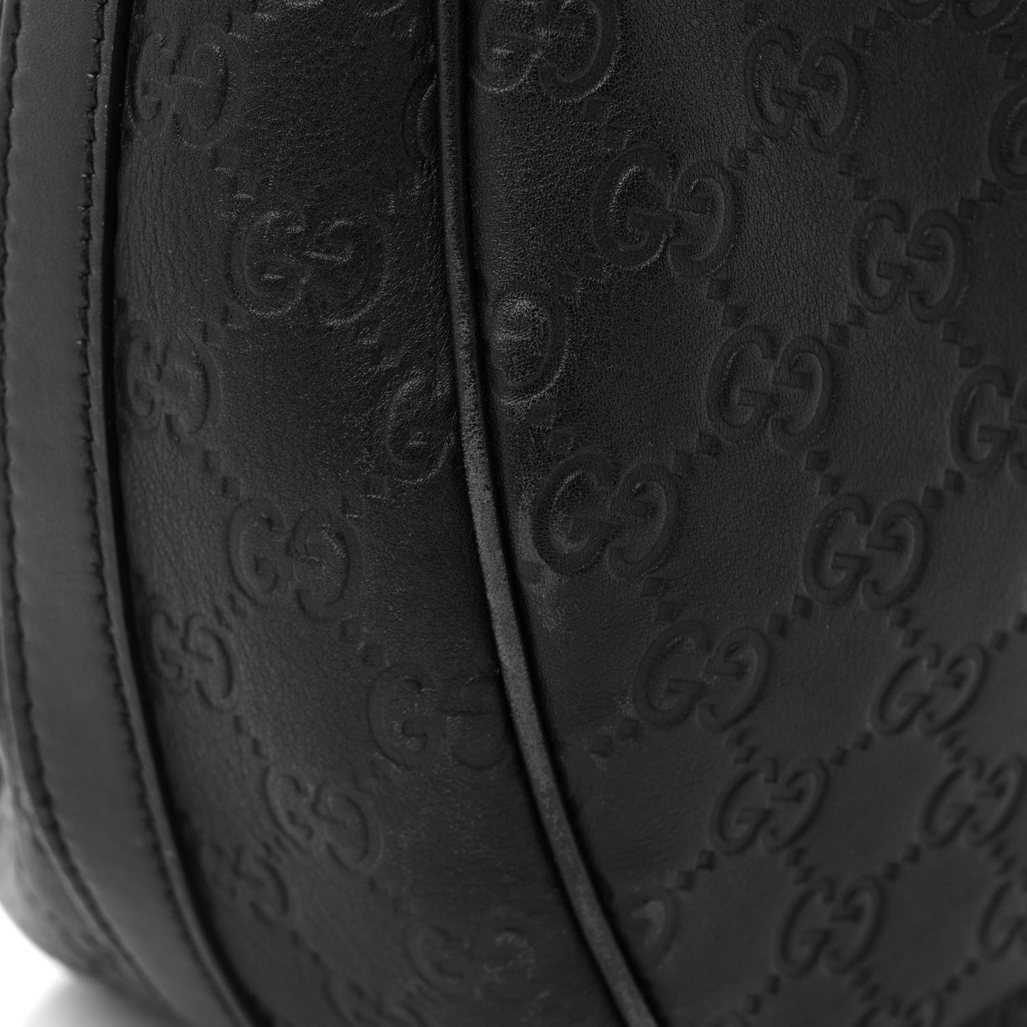 Guccissima Large GG Twins Hobo Black