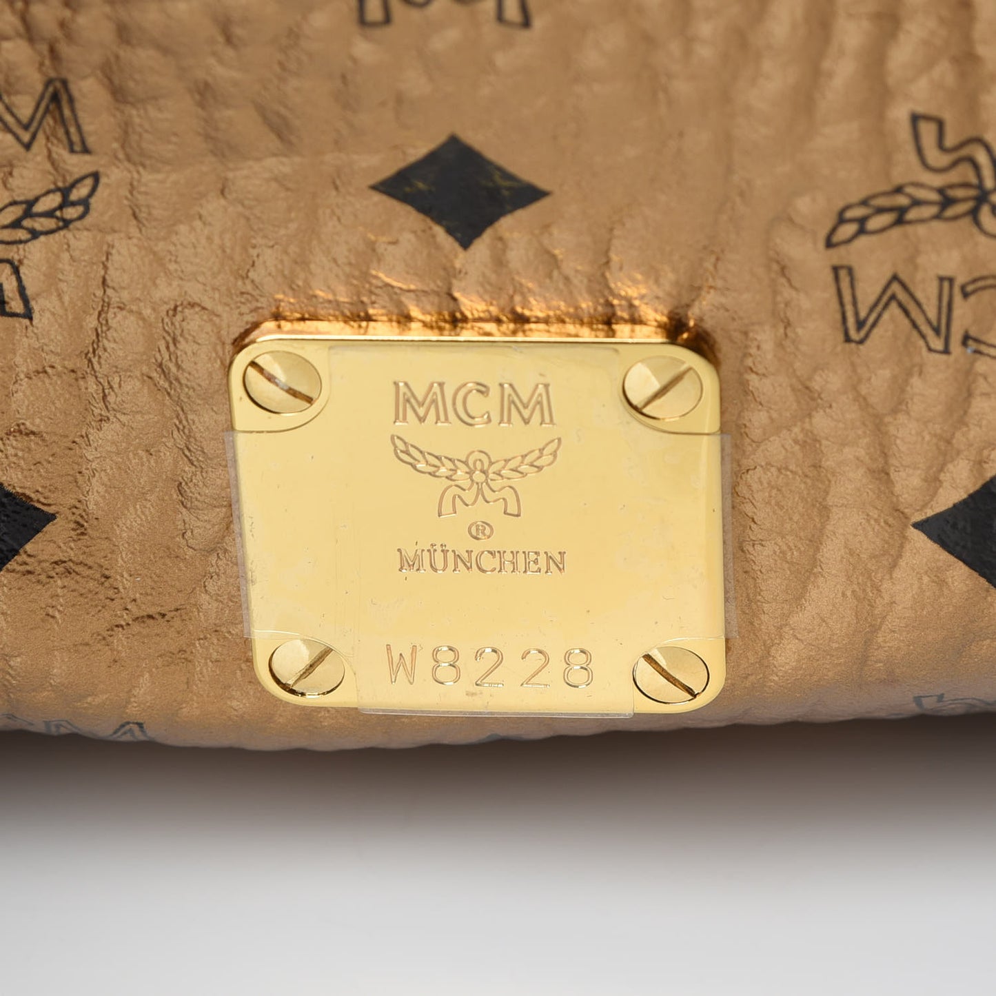 Metallic Visetos Medium Traveler Weekender Bag Gold