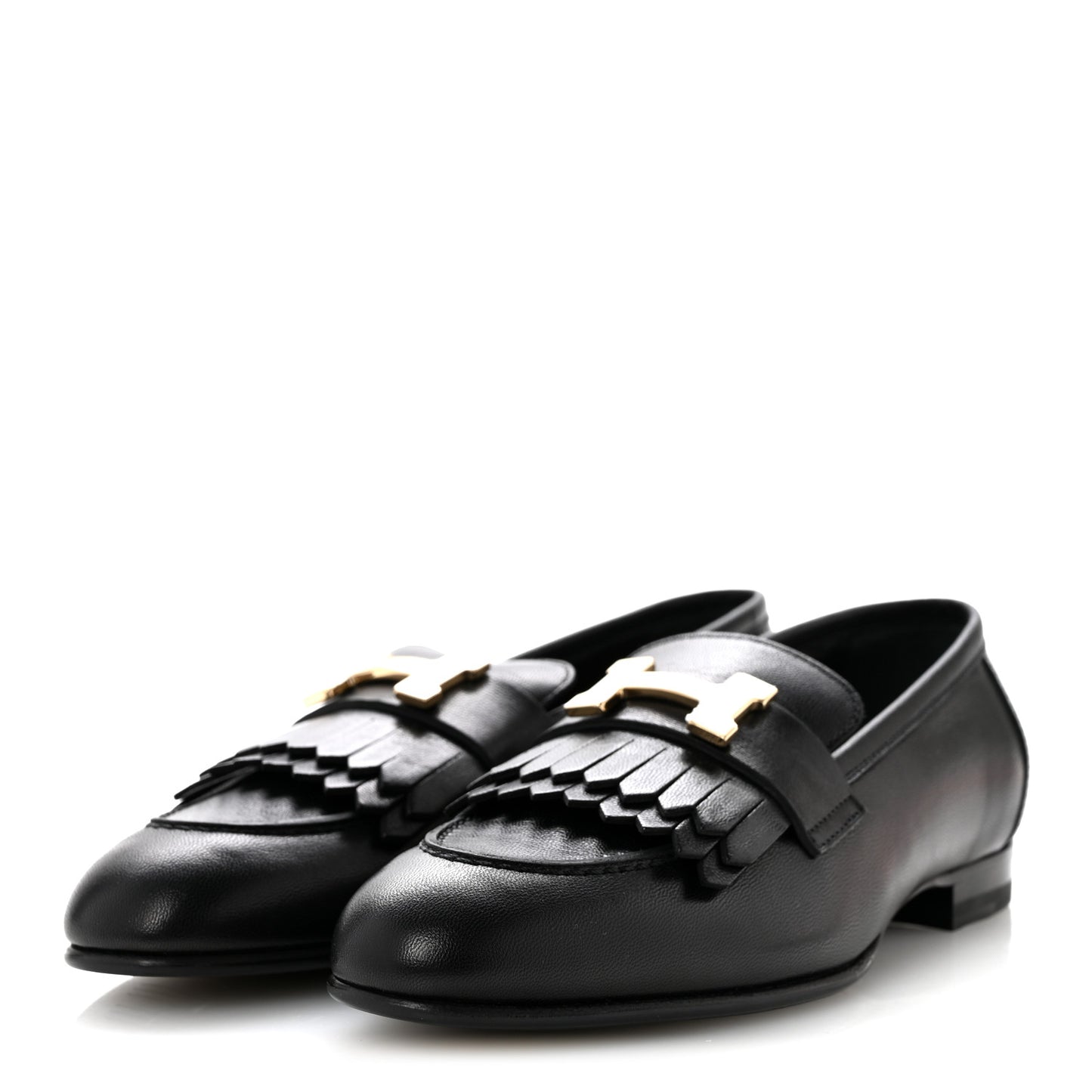 Goatskin Womens Royal Loafers 35 Black