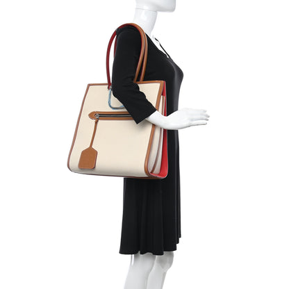 Alexander McQueen Canvas The Tall Story Shoulder Bag Natural Tan 2 of 7
