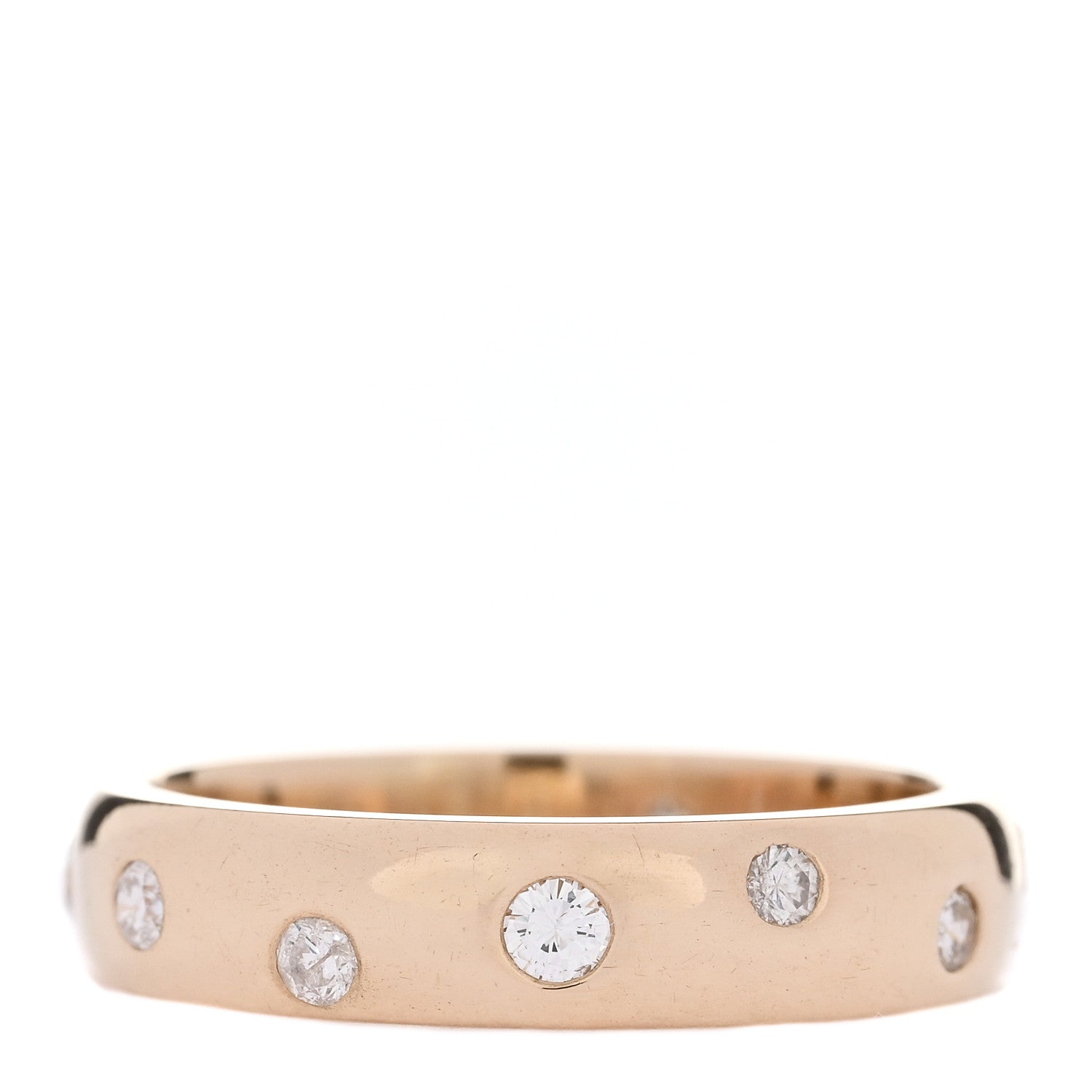 Parker & West by FASHIONPHILE 14K Yellow Gold Diamond .30ctw Flush Set 4mm Band Ring 51 5.75 1 of 5