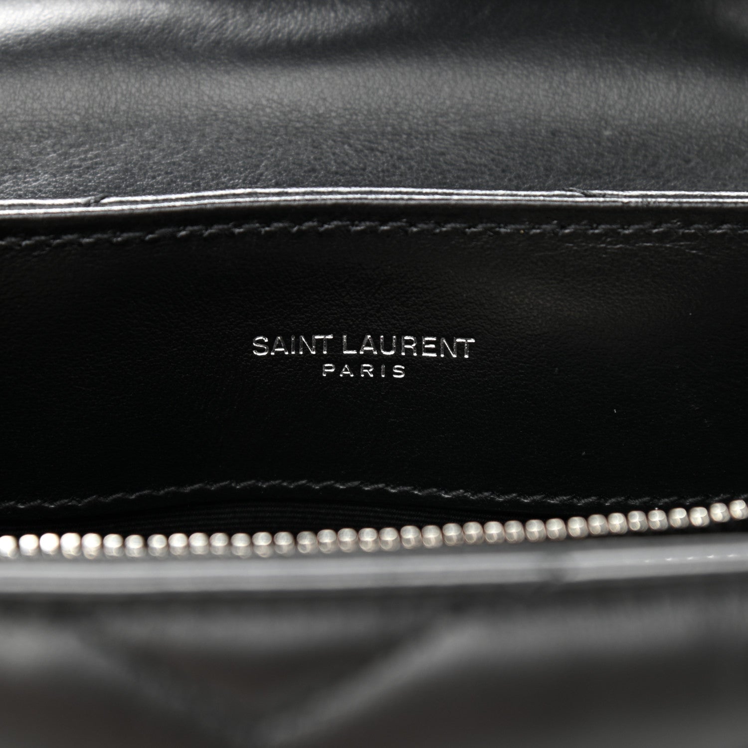 Saint Laurent Calfskin Y Quilted Monogram Small Loulou Chain Satchel Black 6 of 12