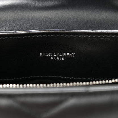 Saint Laurent Calfskin Y Quilted Monogram Small Loulou Chain Satchel Black 6 of 12