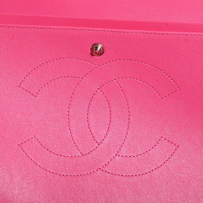 Chanel Lambskin Quilted Maxi Double Flap Dark Pink 8 of 10