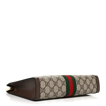 Gucci GG Supreme Monogram Web Ophidia Pouch Brown 4 of 12