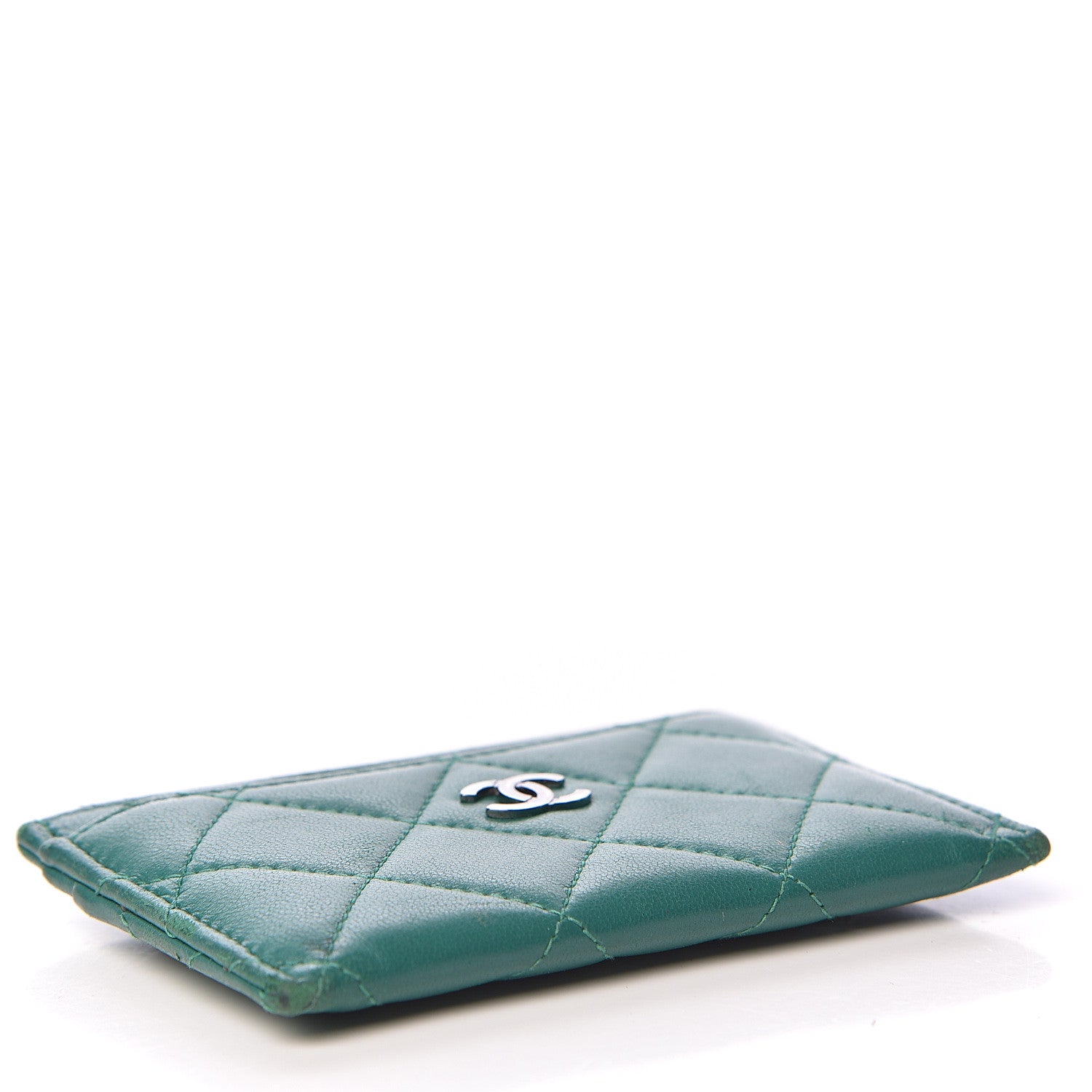 Chanel Lambskin Quilted Card Holder Green 4 of 10