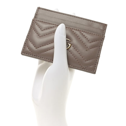 Gucci Calfskin Matelasse GG Marmont Card Holder Porcelain Rose 2 of 7