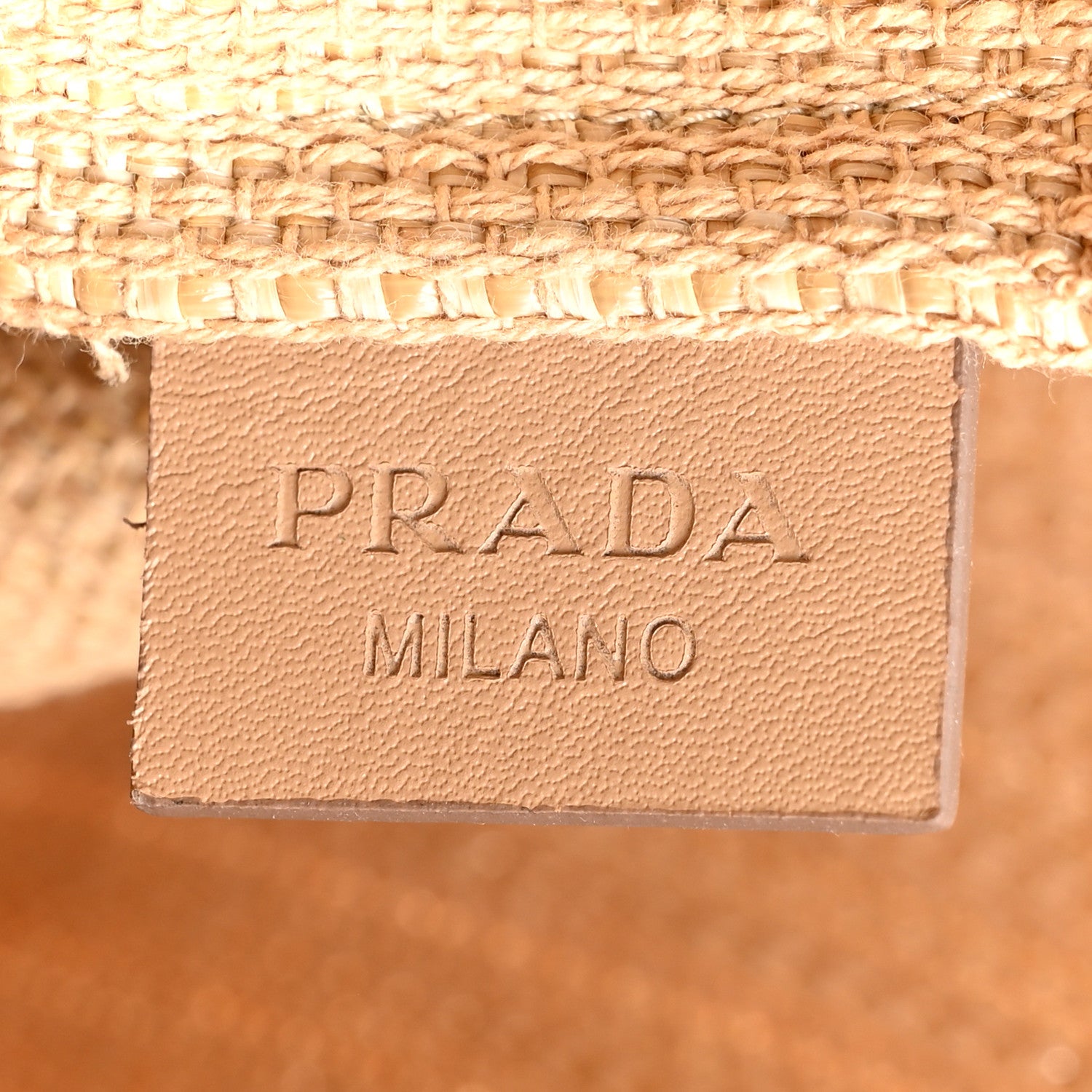 Prada Raffia Logo Tote Naturale 6 of 8