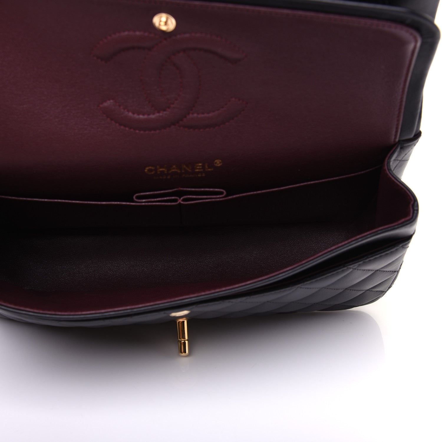 Chanel Lambskin Quilted Medium Double Flap Black 5 of 18