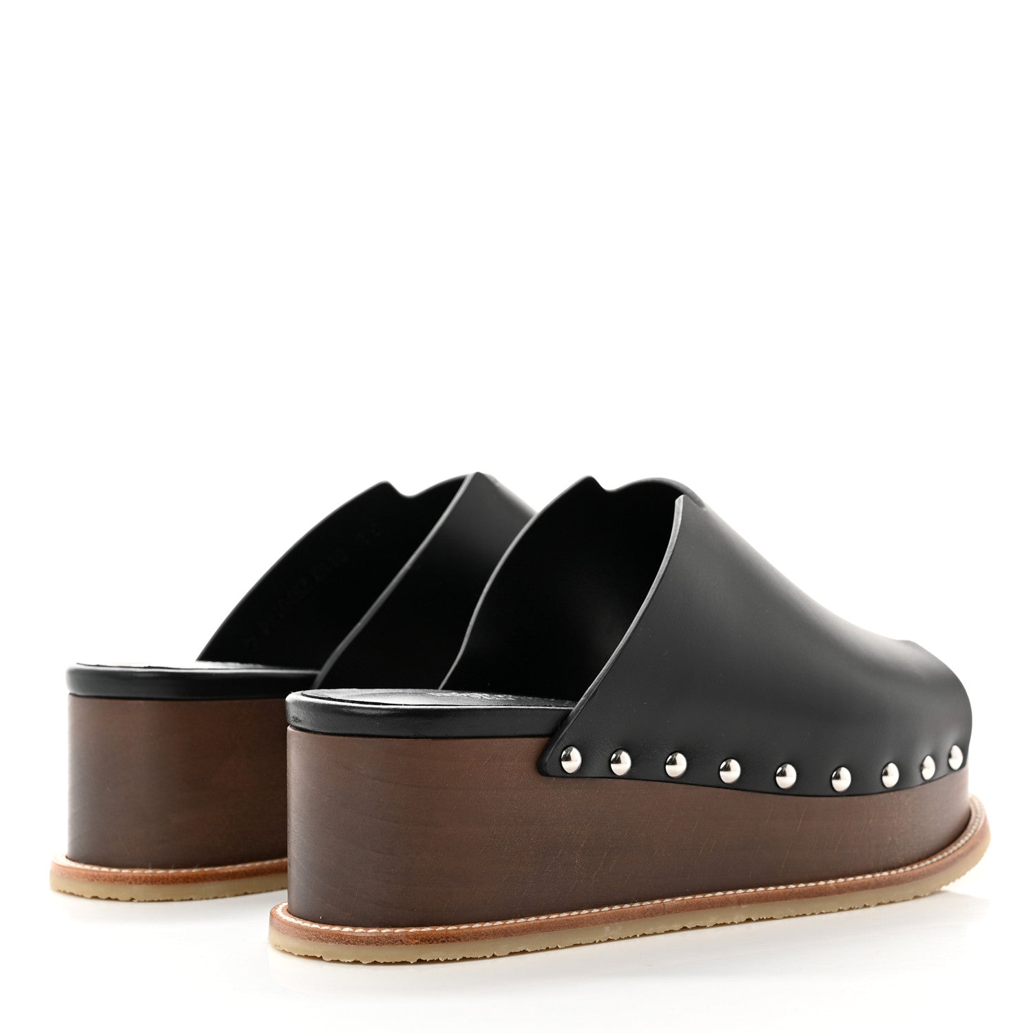 Hermes Calfskin Ellipse Sandals 35 Black 4 of 9