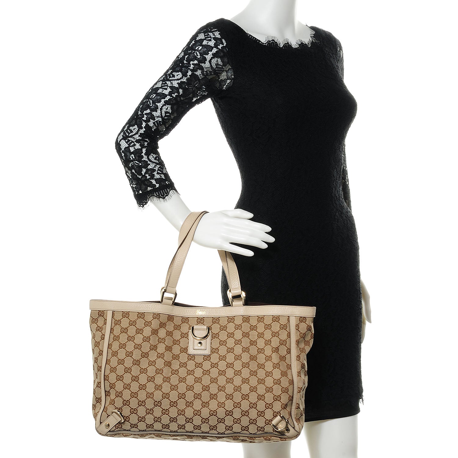 Gucci Monogram Abbey Large Tote Off White 2 of 7