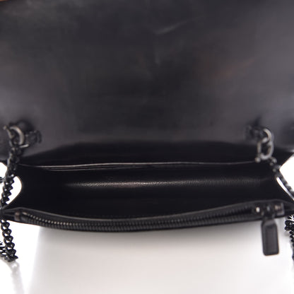 Saint Laurent Velvet Crystal Monogram Kate Tassel Chain Wallet Black 5 of 13