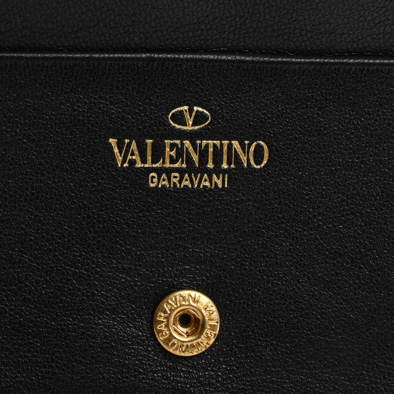 Valentino Garavani Nappa Roman Stud Small Flap Wallet Black 6 of 10