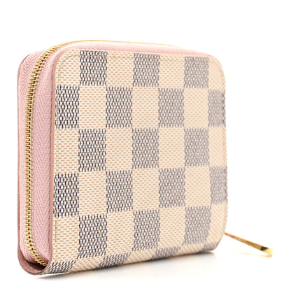 Louis Vuitton Damier Azur Zippy Coin Purse Rose Ballerine 3 of 6