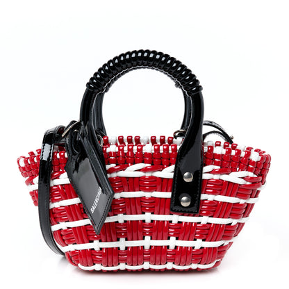 Balenciaga Faux Calfskin XXS Bistro Basket Red White 1 of 11
