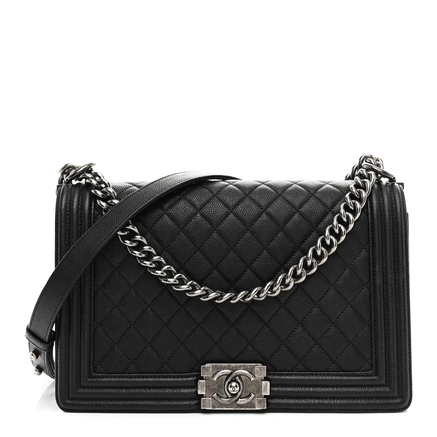 Caviar Quilted New Medium Boy Flap Black