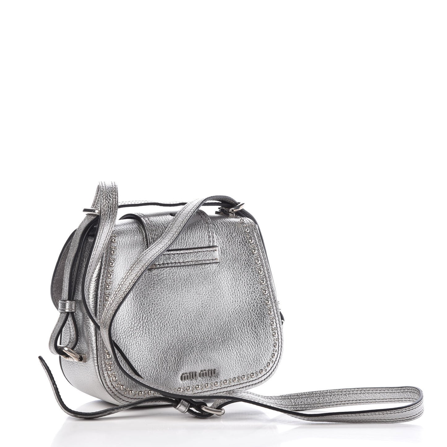 Goatskin Madras Soft Calfskin Crystal Embellished Dahlia Shoulder Bag Chrome